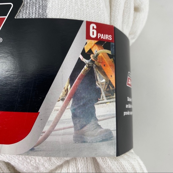 Dickies Men's 6pk Dri-Tech Ankle Socks - WHITE - Picture 4 of 6